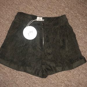 High-Rise Corduroy Shorts